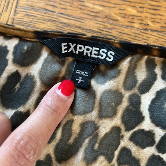 Cheetah Print Blouse (Express - S) - Picture 2 of 2